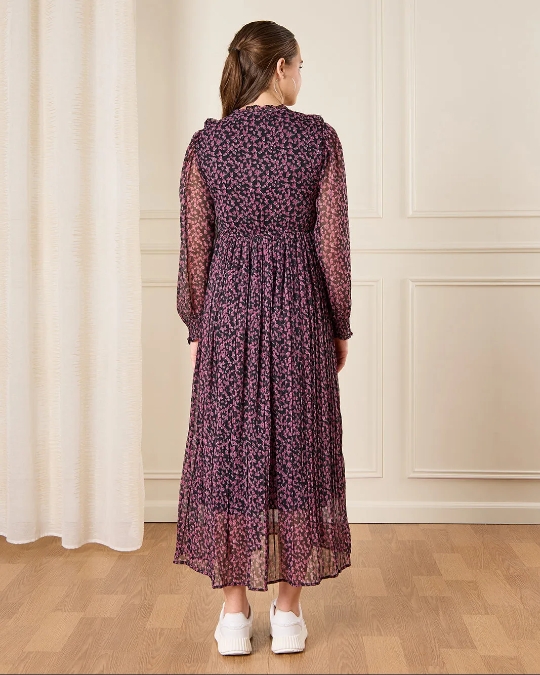 Senior Girls Purple Printed Maxi Dress sold by Redtag product image thumbnail 3