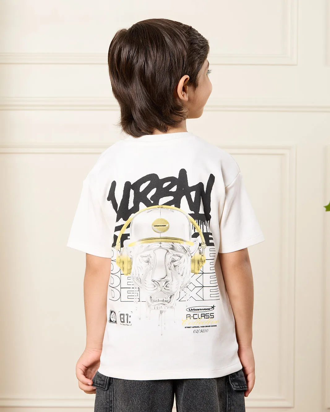 Boys White Printed T-Shirt sold by Redtag product image thumbnail 3