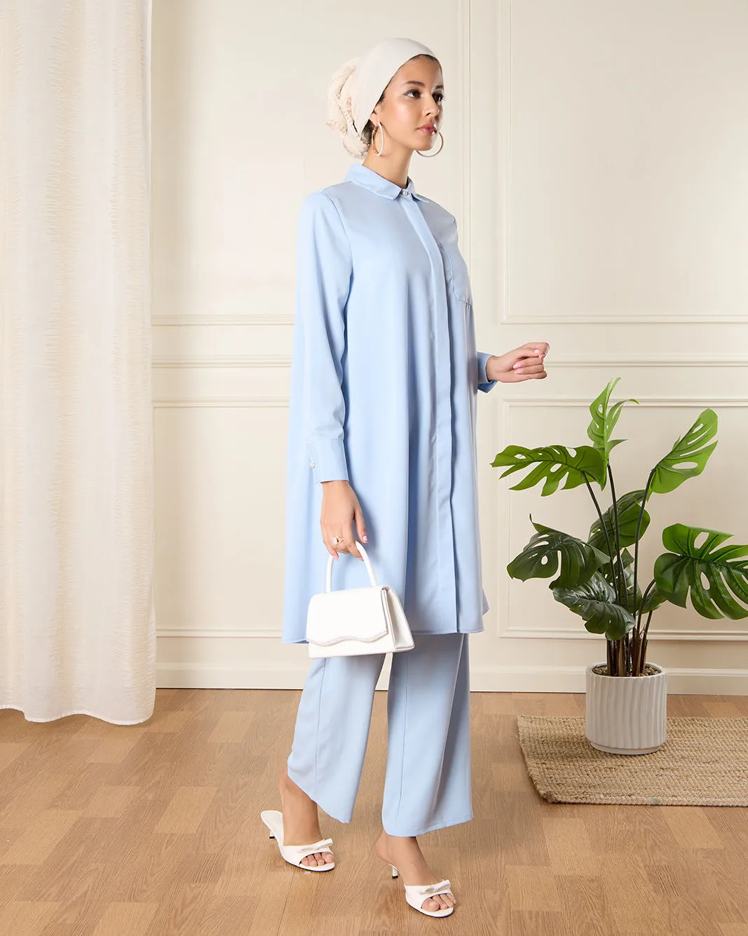 Women Blue Wide Leg Trouser sold by Redtag product image thumbnail 2