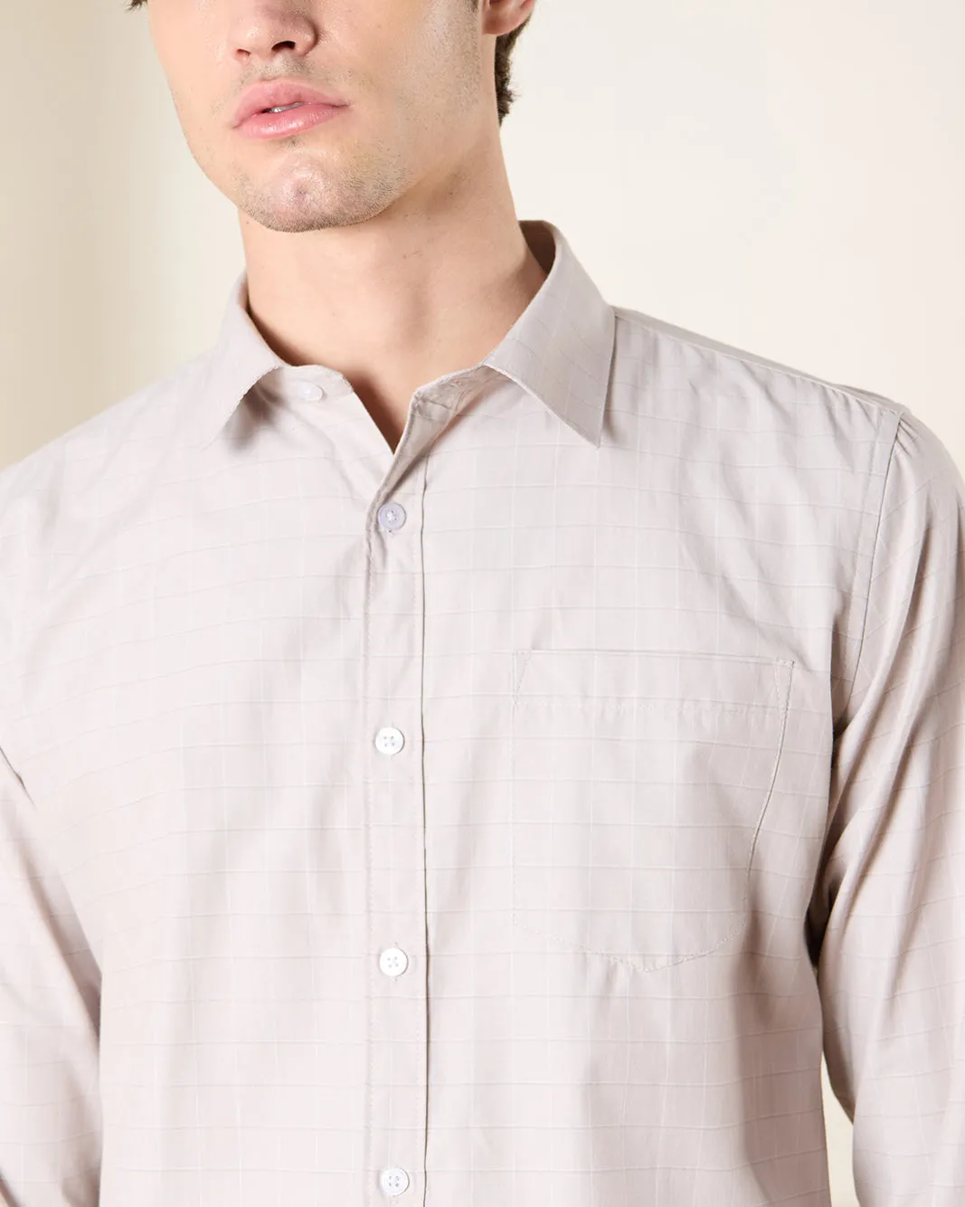 Men Grey Striped Shirt sold by Redtag product image thumbnail 4