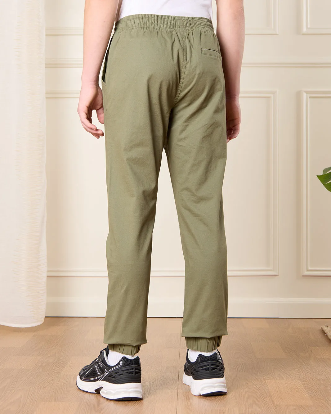 Senior Boys Olive Pull On Table Joggers sold by Redtag product image thumbnail 3