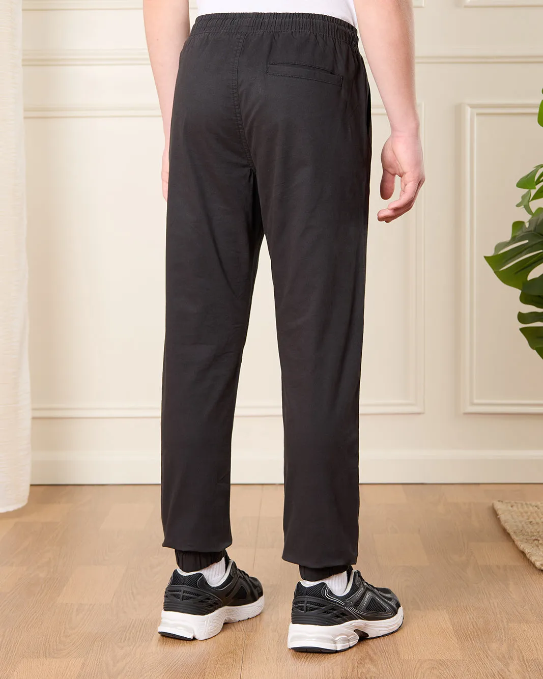 Senior Boys Black Pull On Table Joggers sold by Redtag product image thumbnail 3