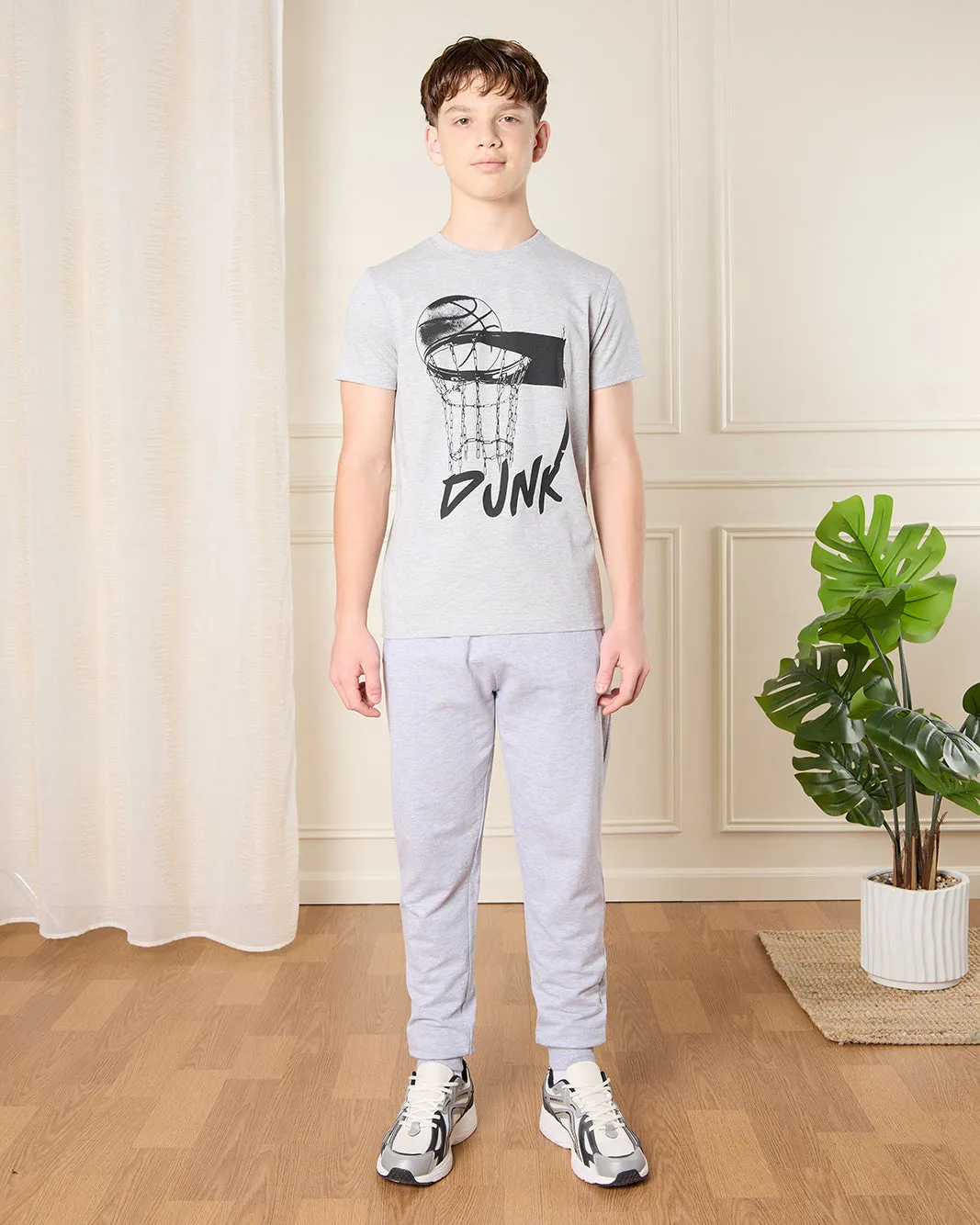 Senior Boys Grey Graphic T-Shirt sold by Redtag product image thumbnail 2