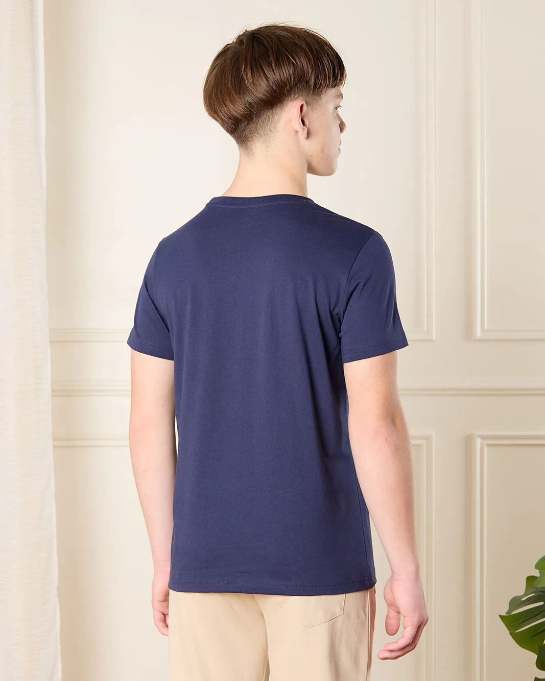 Senior Boys Navy Graphic T-Shirt sold by Redtag product image thumbnail 3