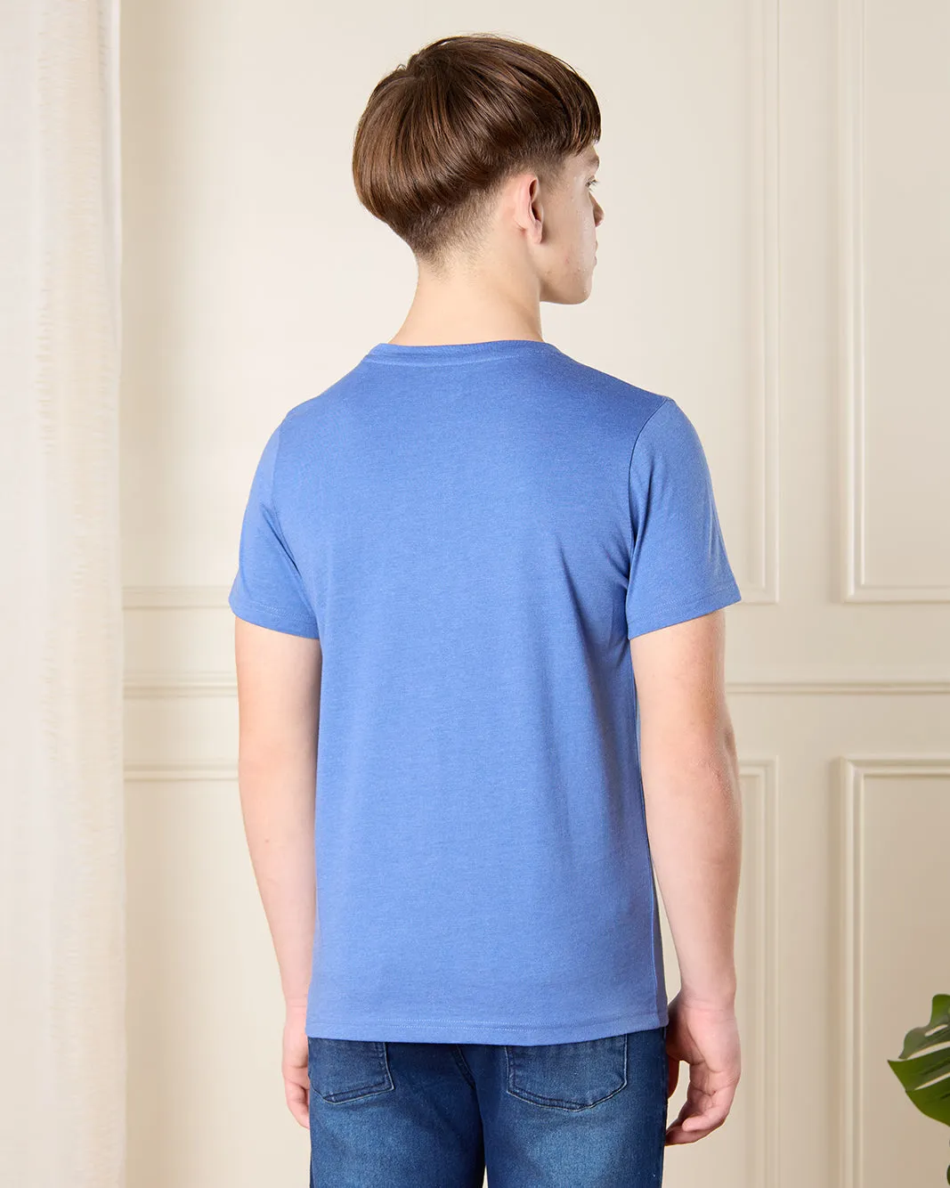 Senior Boys Blue Graphic T-Shirt sold by Redtag product image thumbnail 3