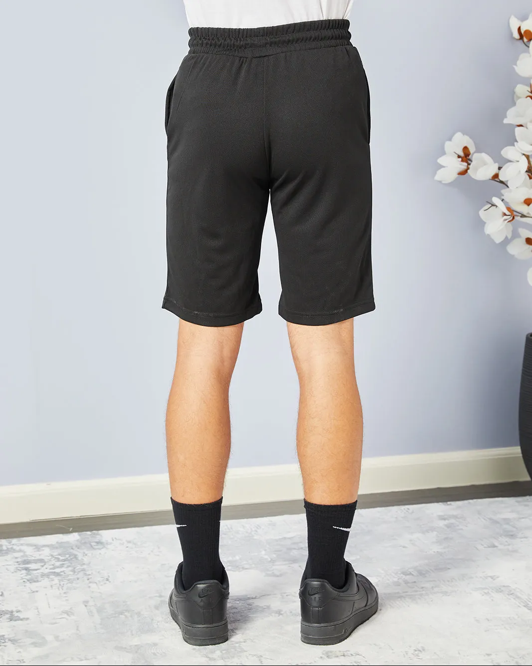 Senior Boys Black Printed Active Shorts sold by Redtag product image thumbnail 3