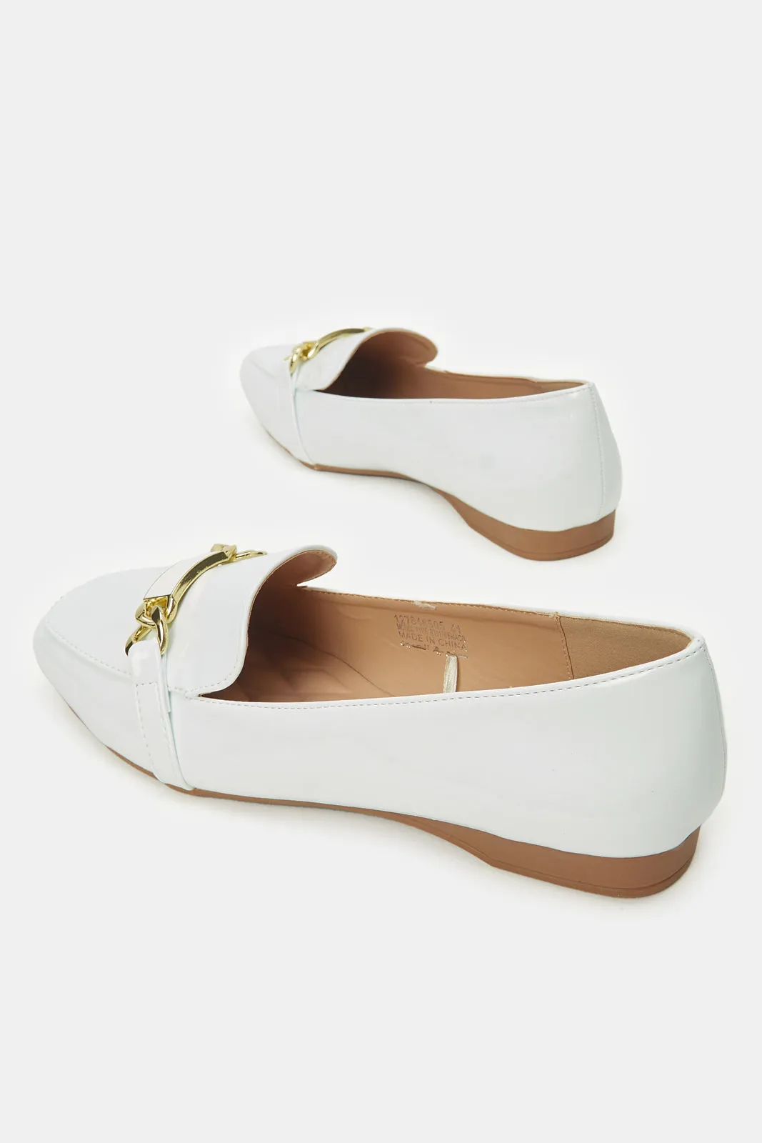 Women White Patent Loafers sold by Redtag product image thumbnail 4