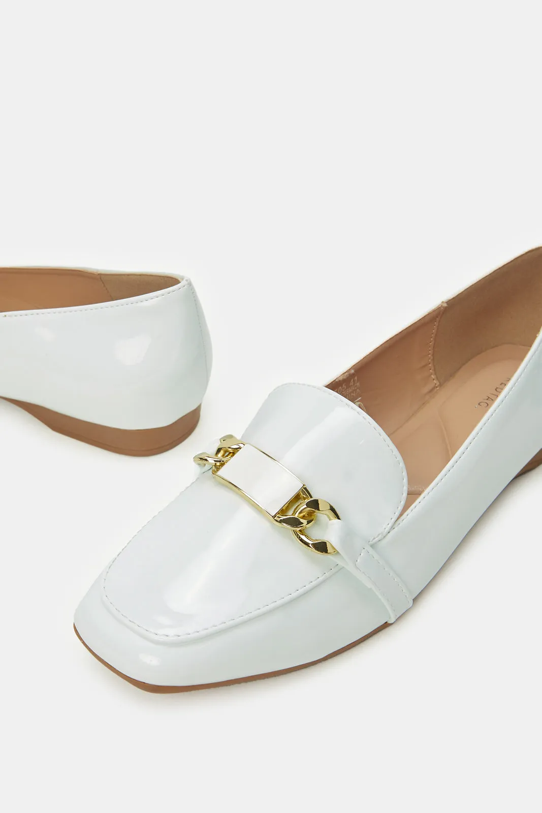 Women White Patent Loafers sold by Redtag product image thumbnail 3