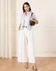Women White Striped Linen Shirt sold by Redtag