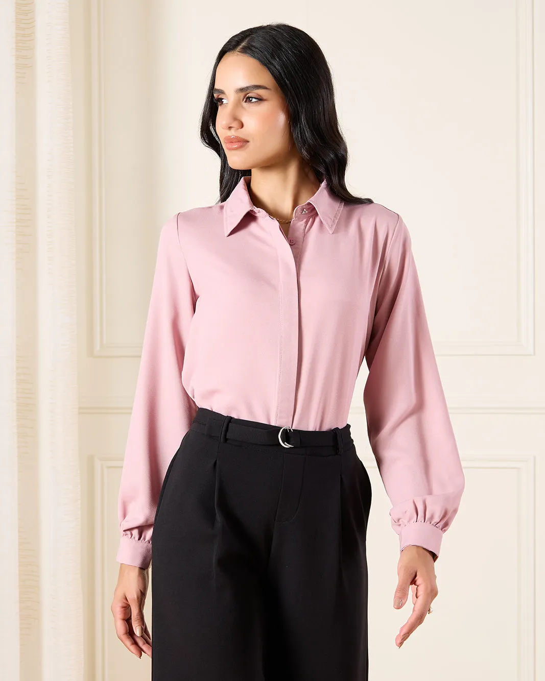 Women Mauve Detailed Shirt sold by Redtag