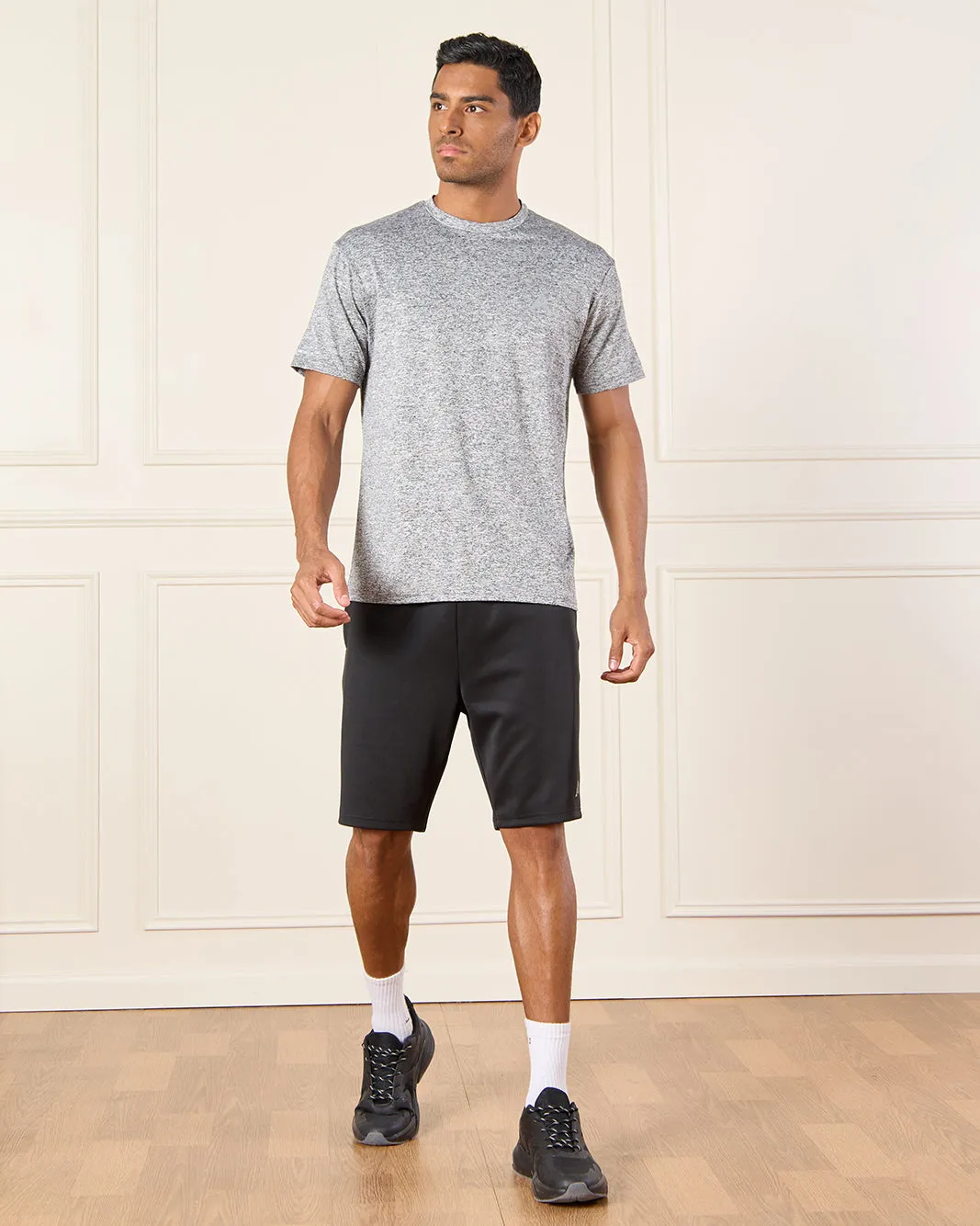 Men Charcoal Plain Active T-Shirt sold by Redtag product image thumbnail 2