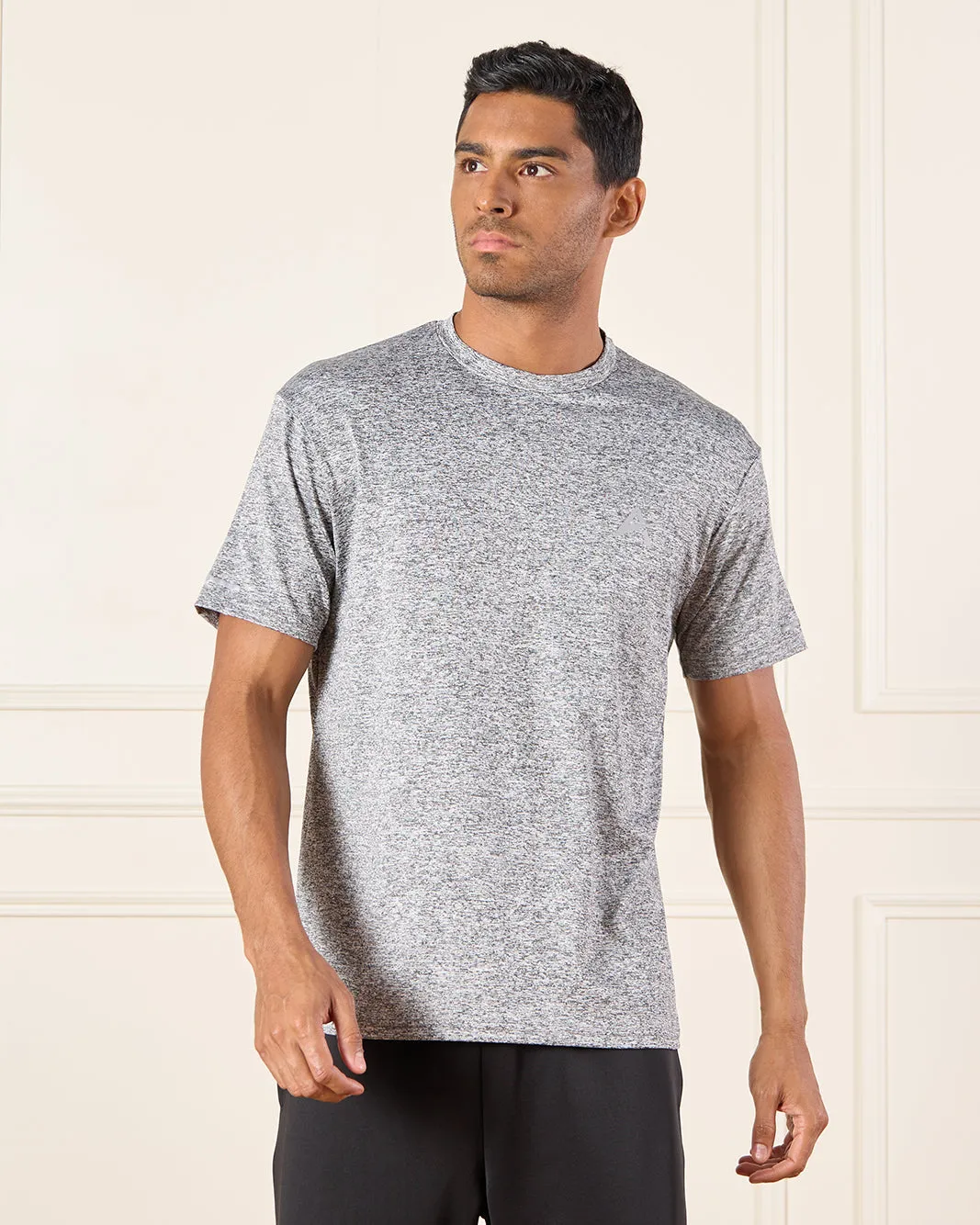 Men Charcoal Plain Active T-Shirt sold by Redtag
