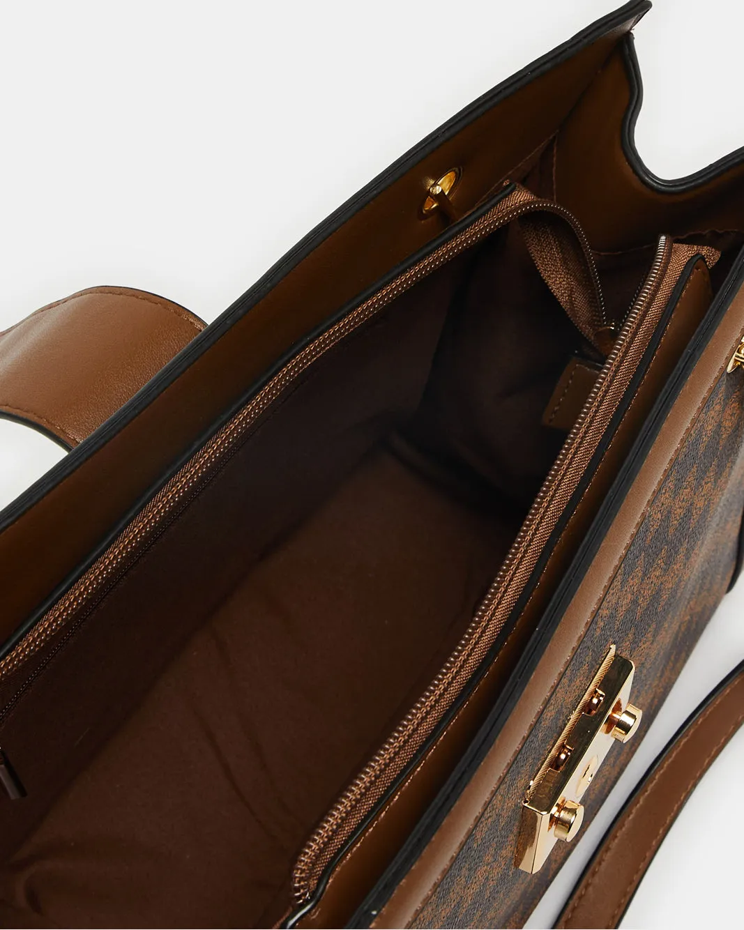 Women Brown Print Handbag sold by Redtag product image thumbnail 4