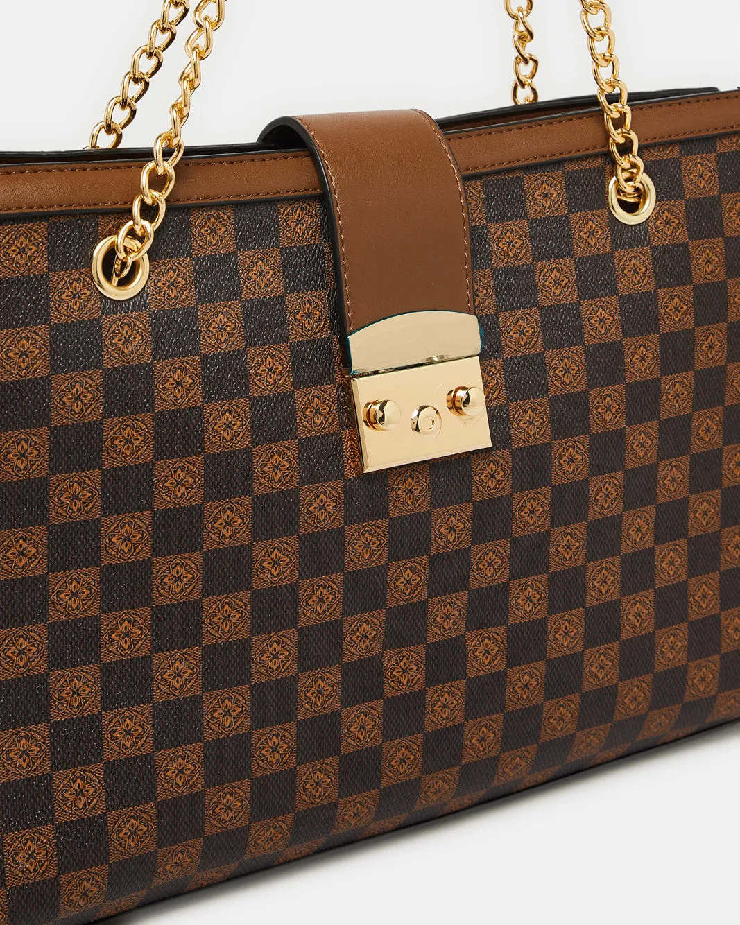 Women Brown Print Handbag sold by Redtag product image thumbnail 3