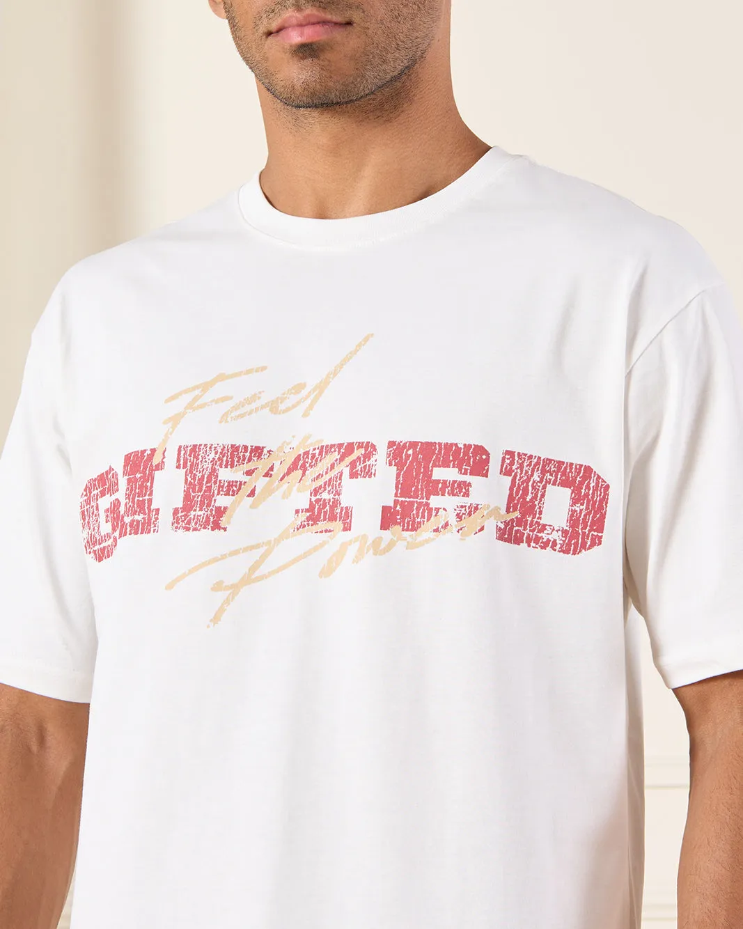 Men White Printed T-Shirt sold by Redtag product image thumbnail 4