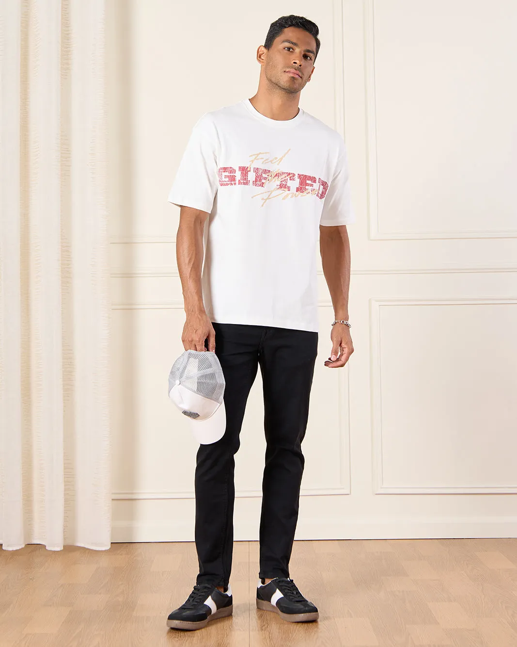 Men White Printed T-Shirt sold by Redtag product image thumbnail 2