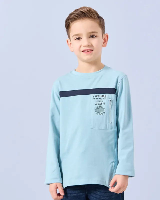 Boys Blue Long Sleeve T-Shirt sold by Redtag