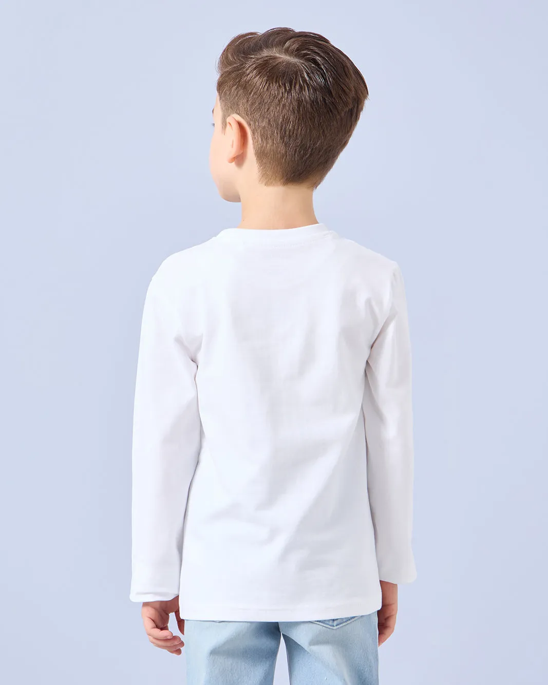 Boys White Long Sleeve Print T-Shirt sold by Redtag product image thumbnail 3
