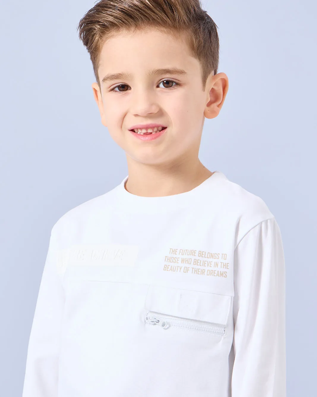 Boys White Long Sleeve Print T-Shirt sold by Redtag product image thumbnail 4