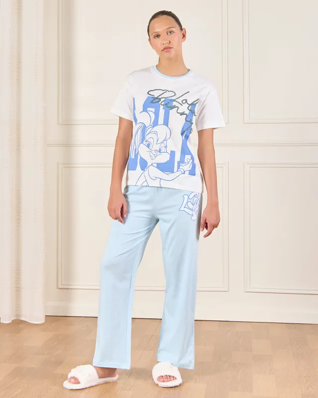 Senior Girls White Printed Pyjama Set (2 Piece) sold by Redtag