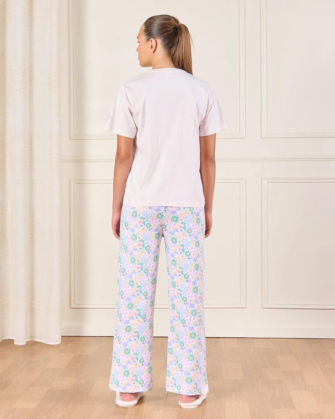 Senior Girls Lilac Printed Pyjama Set (2 Piece) sold by Redtag product image thumbnail 4