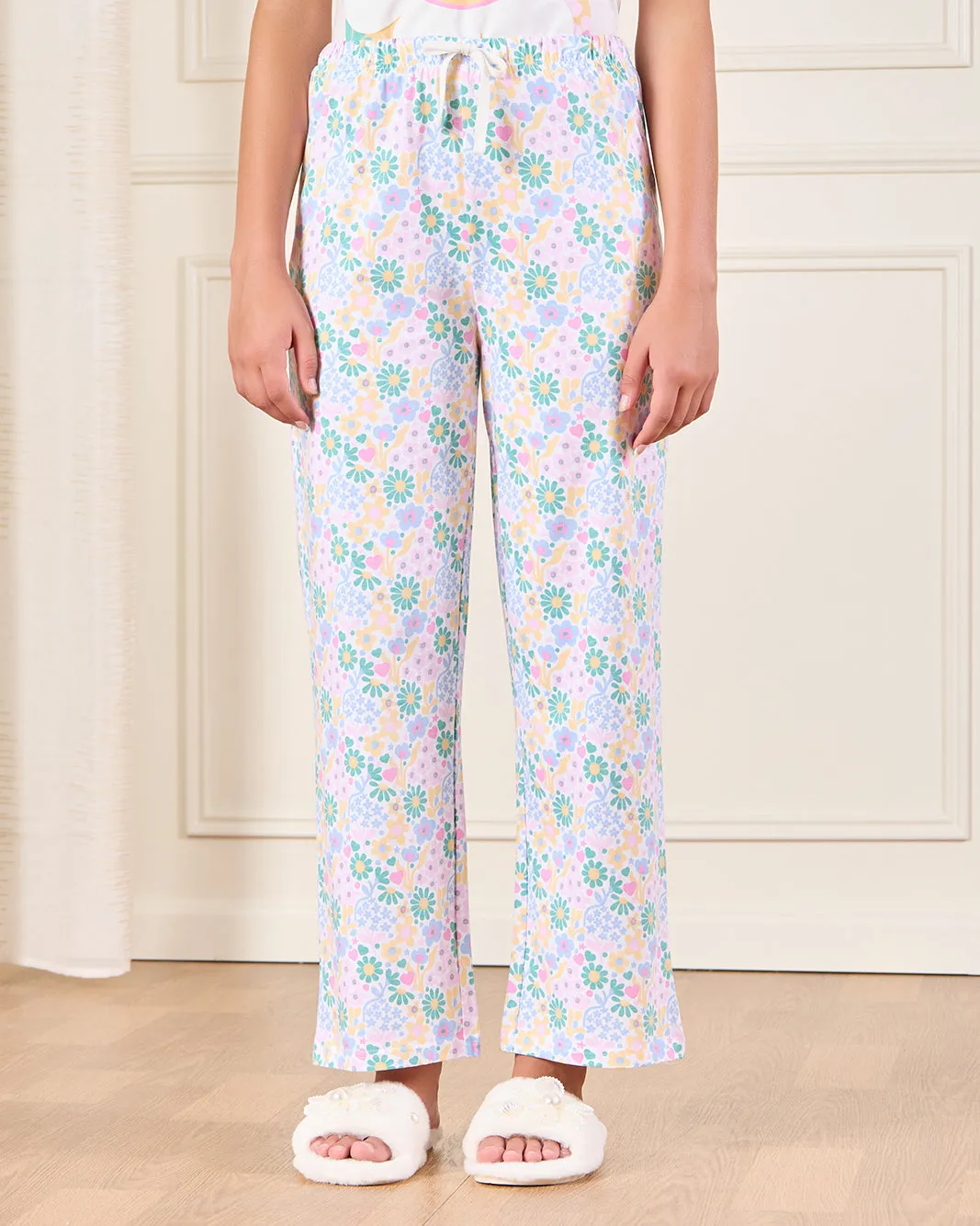 Senior Girls Lilac Printed Pyjama Set (2 Piece) sold by Redtag product image thumbnail 3