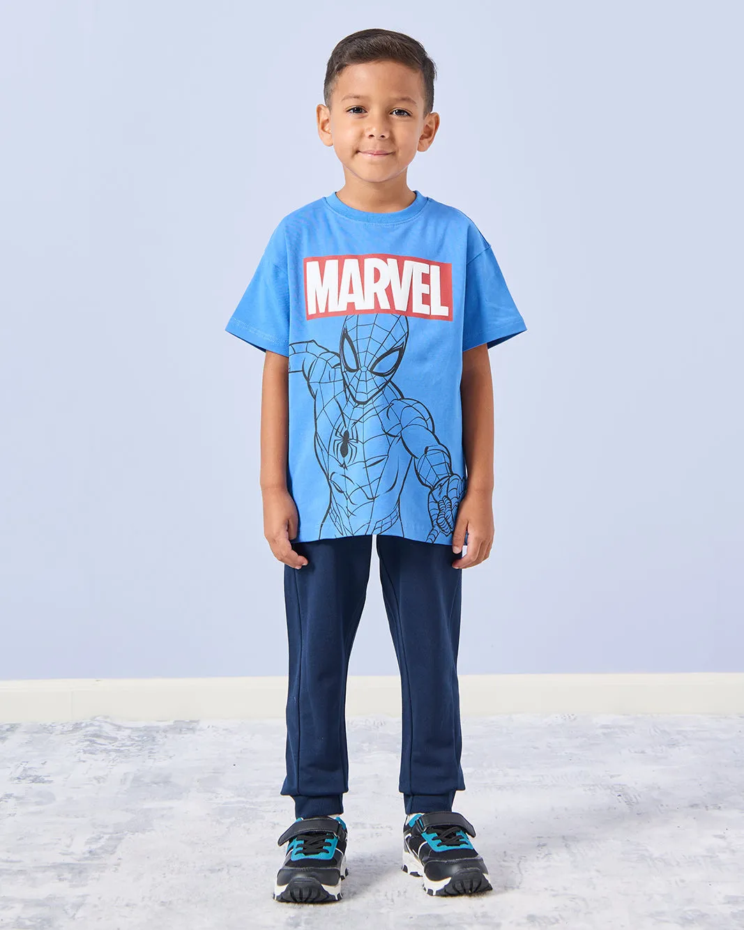 Boys Blue Spiderman Print T-Shirt sold by Redtag product image thumbnail 2