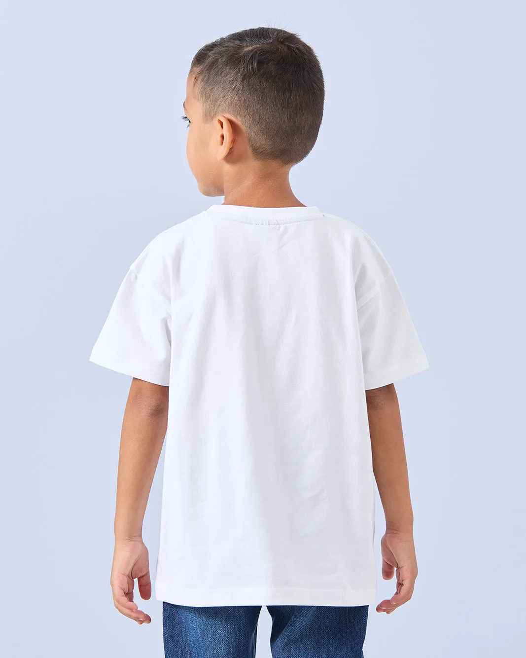 Boys White Sonic Print T-Shirt sold by Redtag product image thumbnail 3
