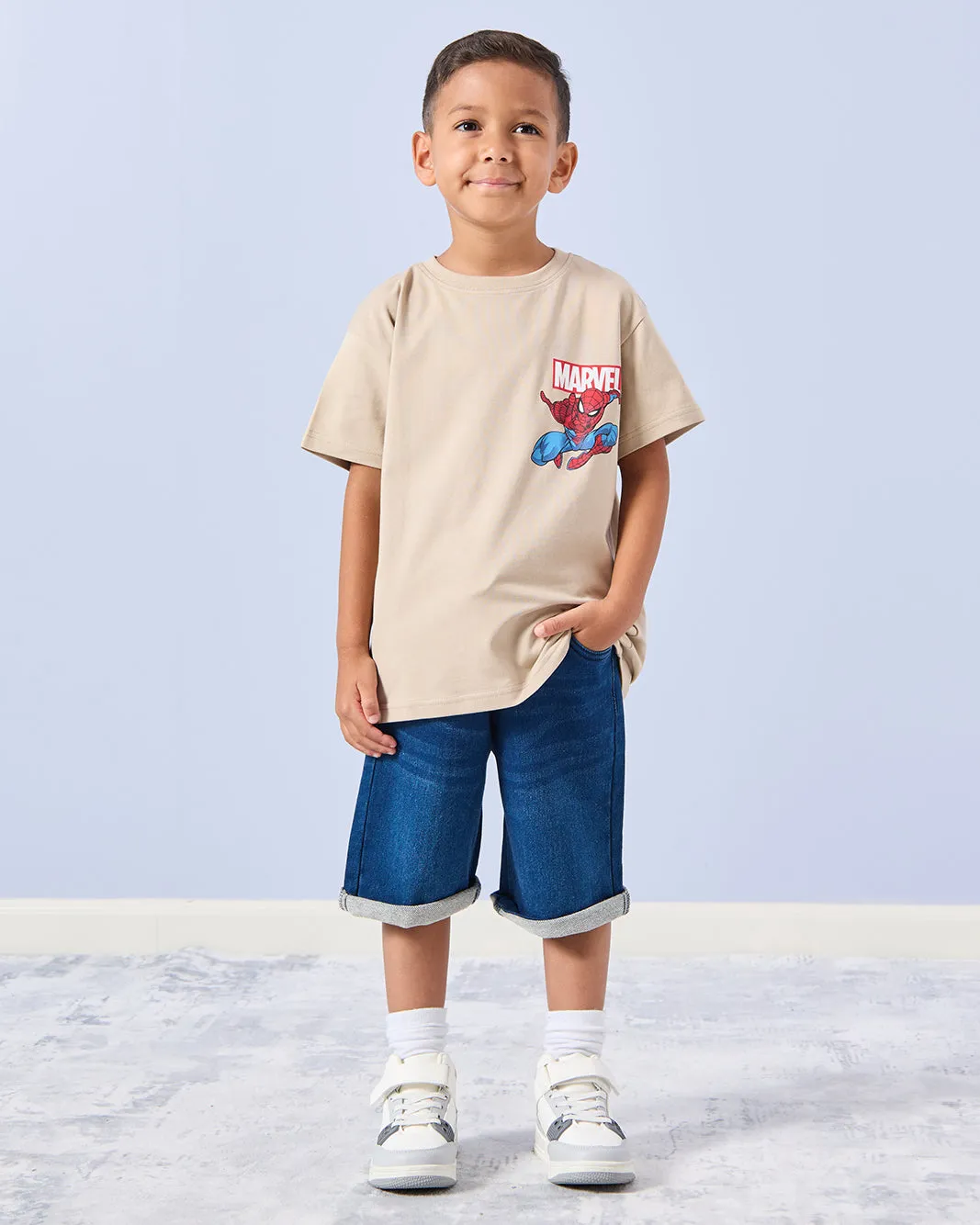 Boys Ivory Spider Man Print T-Shirt sold by Redtag product image thumbnail 2