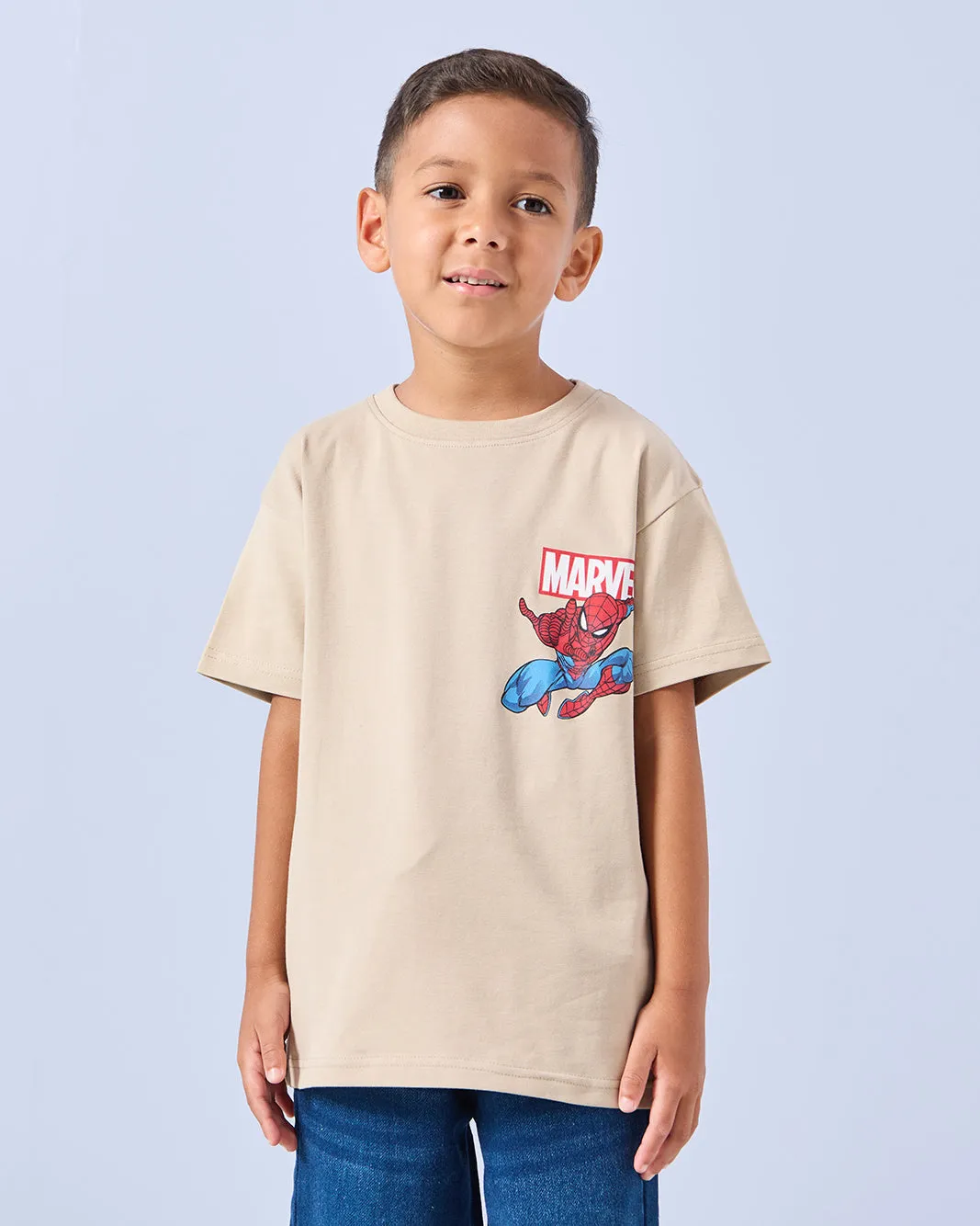 Boys Ivory Spider Man Print T-Shirt sold by Redtag