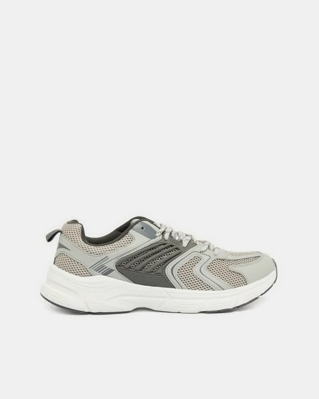 Men Grey Material Block Trainer sold by Redtag