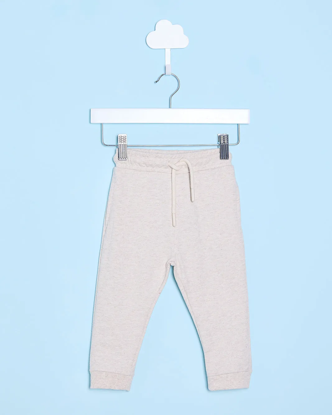 Infant Boys Ecru Melange Plain Active Pants sold by Redtag