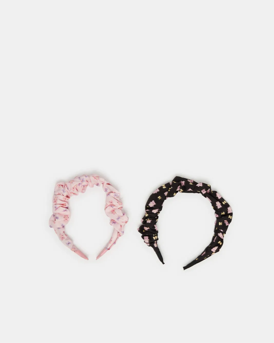 Girls Pink And White Embellished Headband Set (2 Piece) sold by Redtag