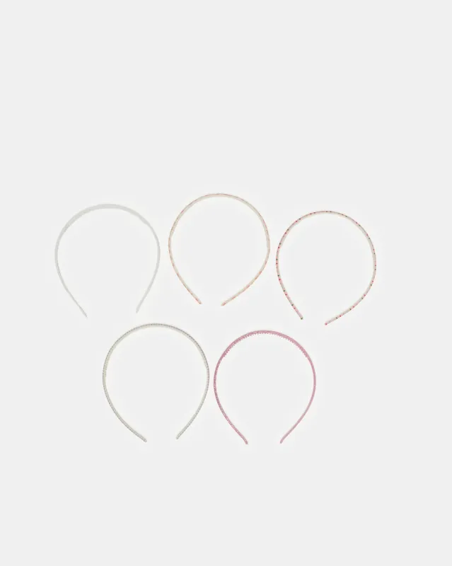Girls Assorted Embellished Headband Set (5 Piece) sold by Redtag