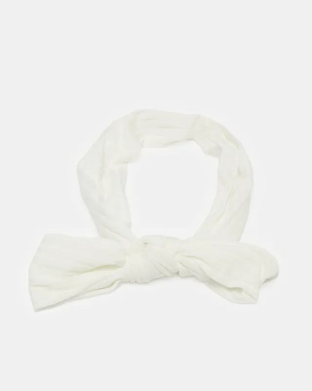 Girls White Head Wrap sold by Redtag