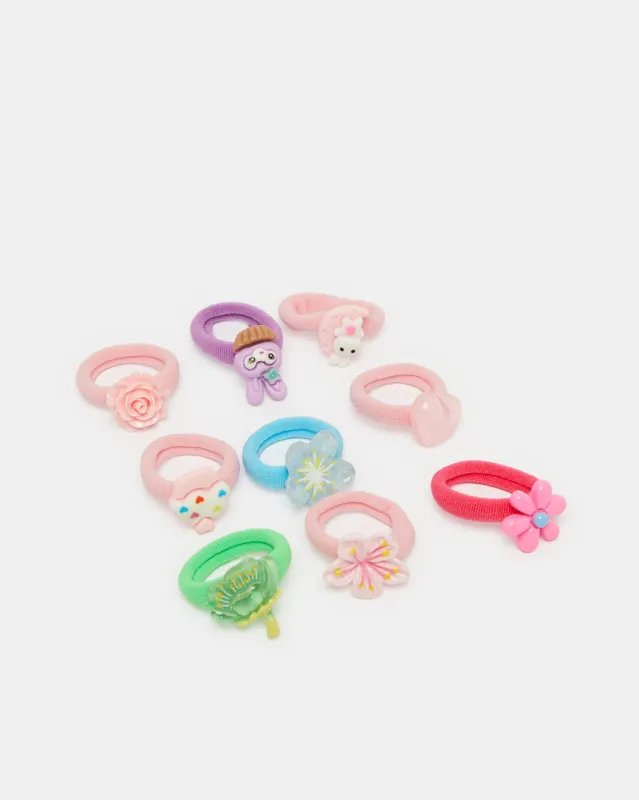 Girls Assorted Elastic Bobbles Pack sold by Redtag