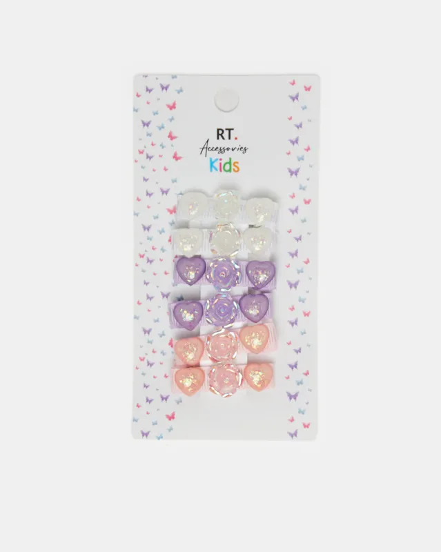 Girls Assorted Embellished Hair Clips Set (Pack of 6) sold by Redtag