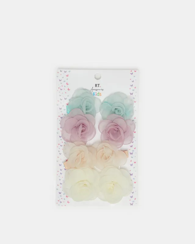 Girls Assorted Embellished Hair Clips Set (Pack of 8) sold by Redtag