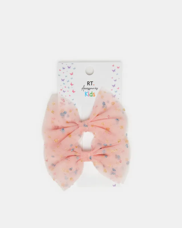 Girls Pink Embellished Hair Clips Set (Pack of 2) sold by Redtag