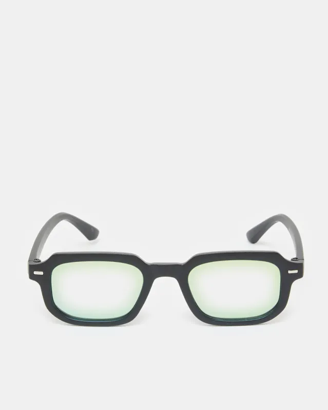 Boys Black Wayfarer Sunglasses With Revo Effect sold by Redtag