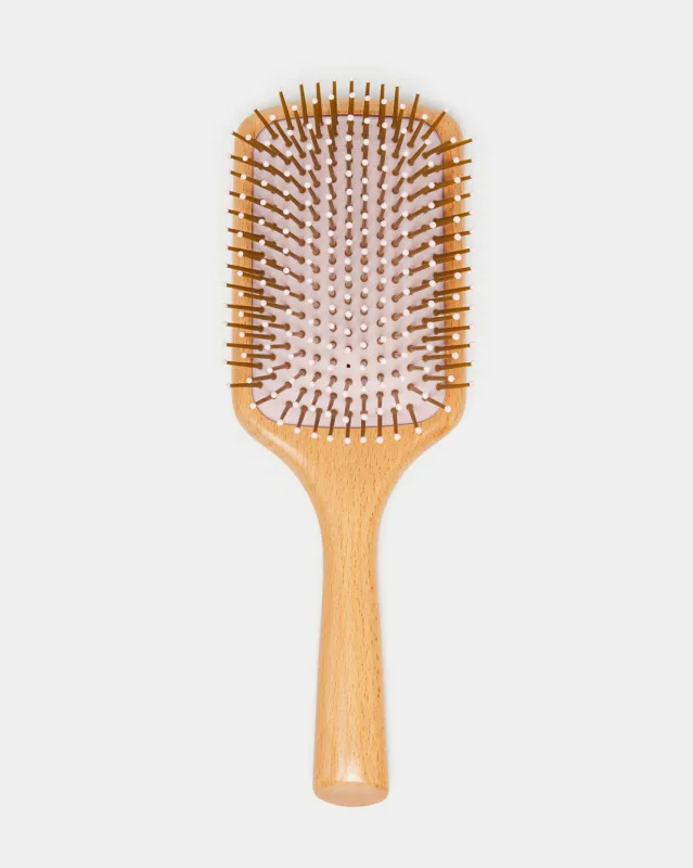 Women Beige Wooden Hair Brush sold by Redtag