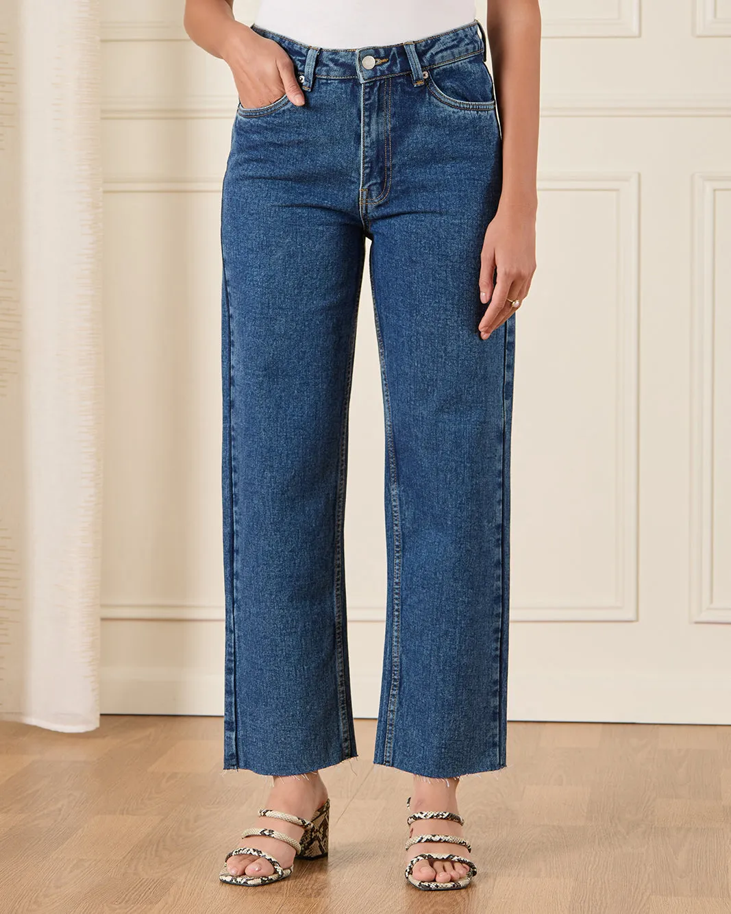 Women Blue Straight Jeans sold by Redtag