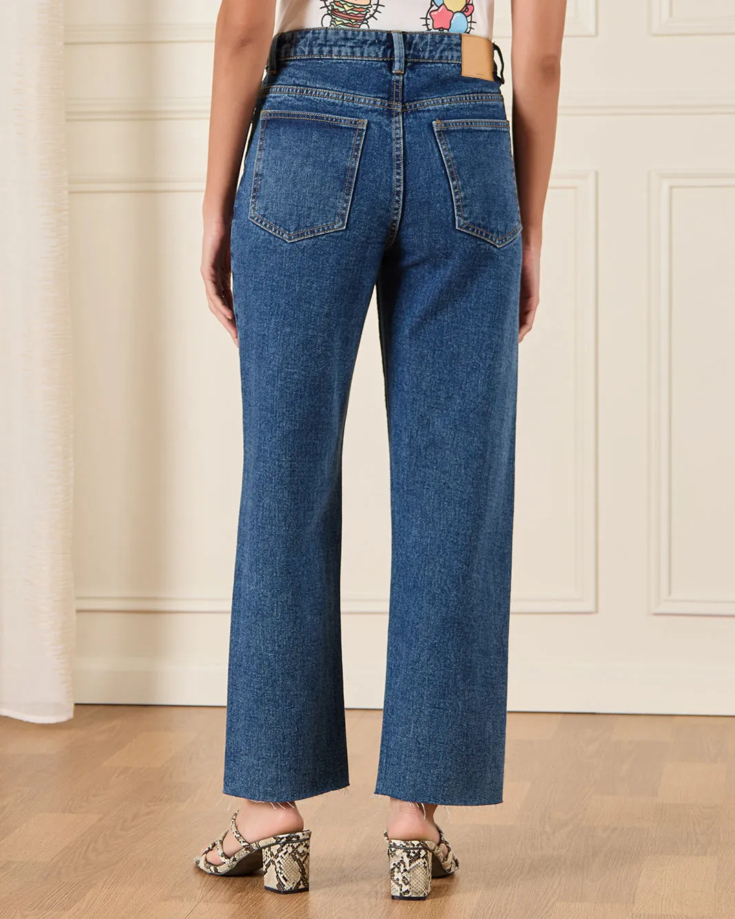 Women Blue Straight Jeans sold by Redtag product image thumbnail 3