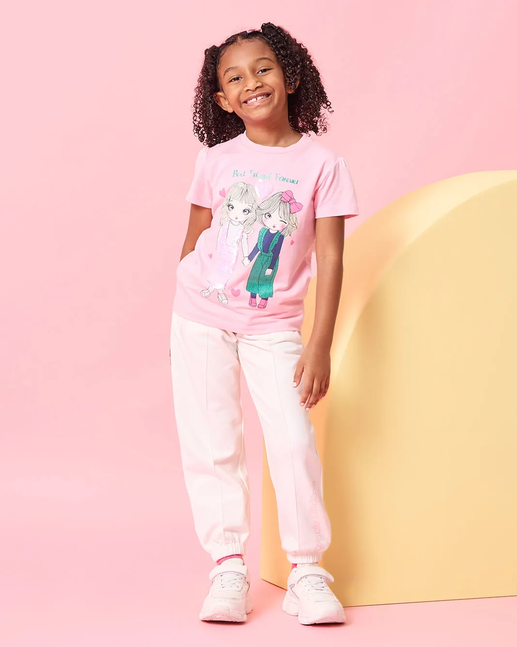 Girls Ivory Placement Print Active Pants sold by Redtag product image thumbnail 2