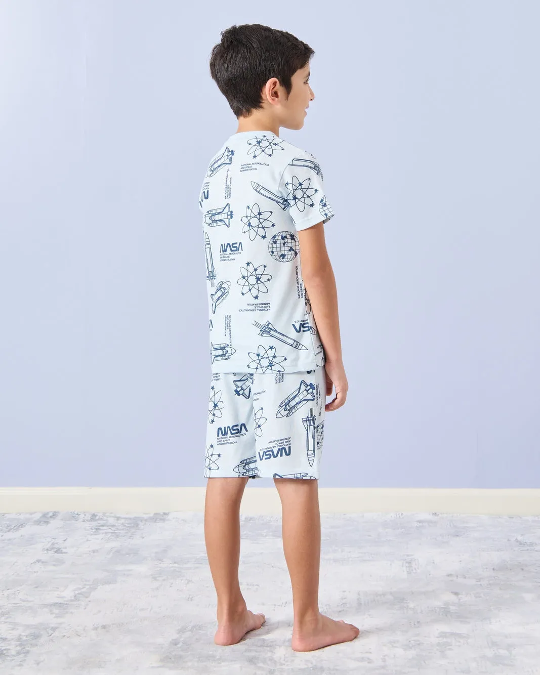 Boys Blue Printed Pyjama Set (2 Piece) sold by Redtag product image thumbnail 4