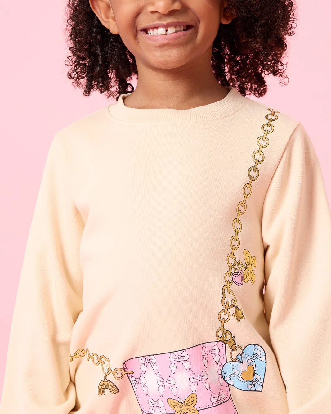 Girls Yellow Printed Sweatshirt sold by Redtag product image thumbnail 4