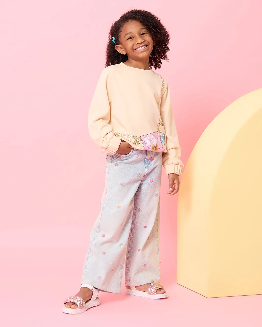 Girls Yellow Printed Sweatshirt sold by Redtag product image thumbnail 2