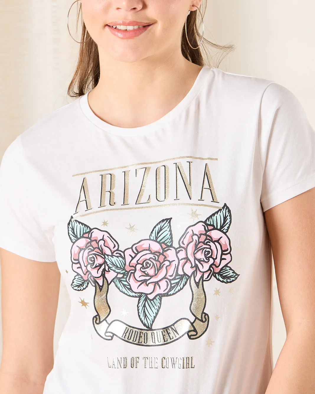 Senior Girls White Arizona Print T-Shirt sold by Redtag product image thumbnail 4