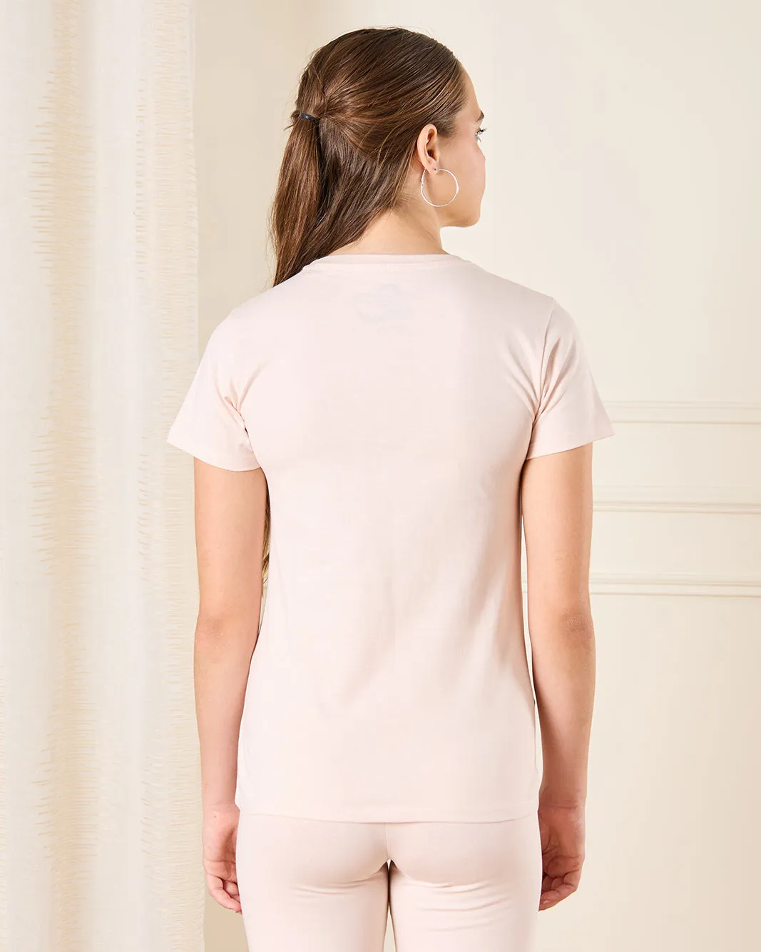 Senior Girls Beige Floral T-Shirt sold by Redtag product image thumbnail 3