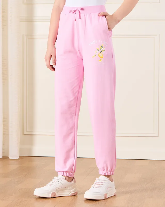 Girls Pink Plain Track Pants sold by Redtag